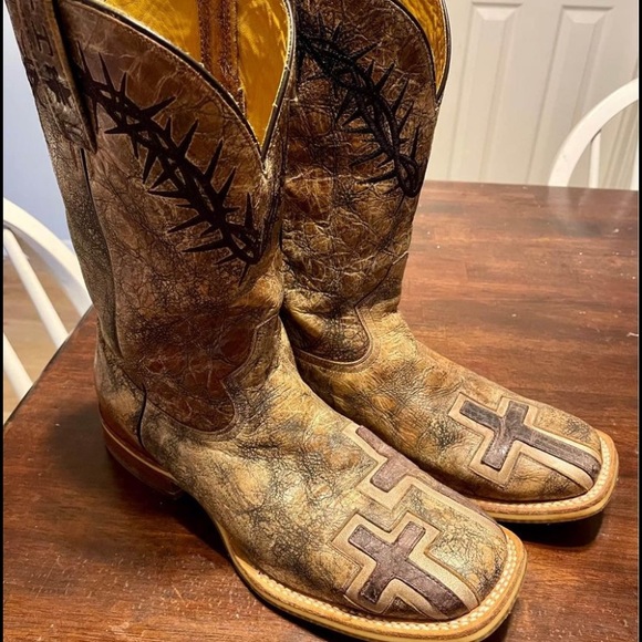 Mens Tim Haul John 3:16 boots - Picture 2 of 4